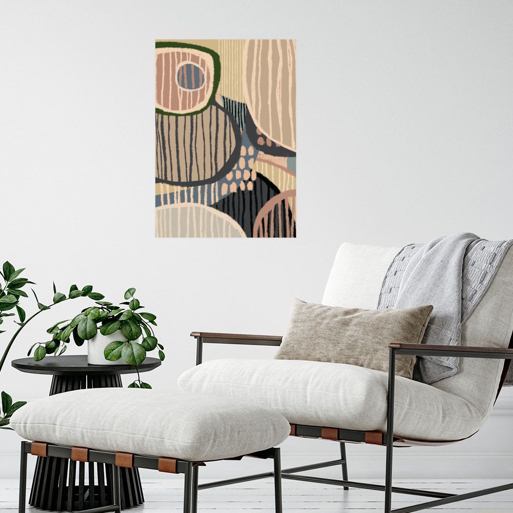 Affiche Cercles naturels abstraits