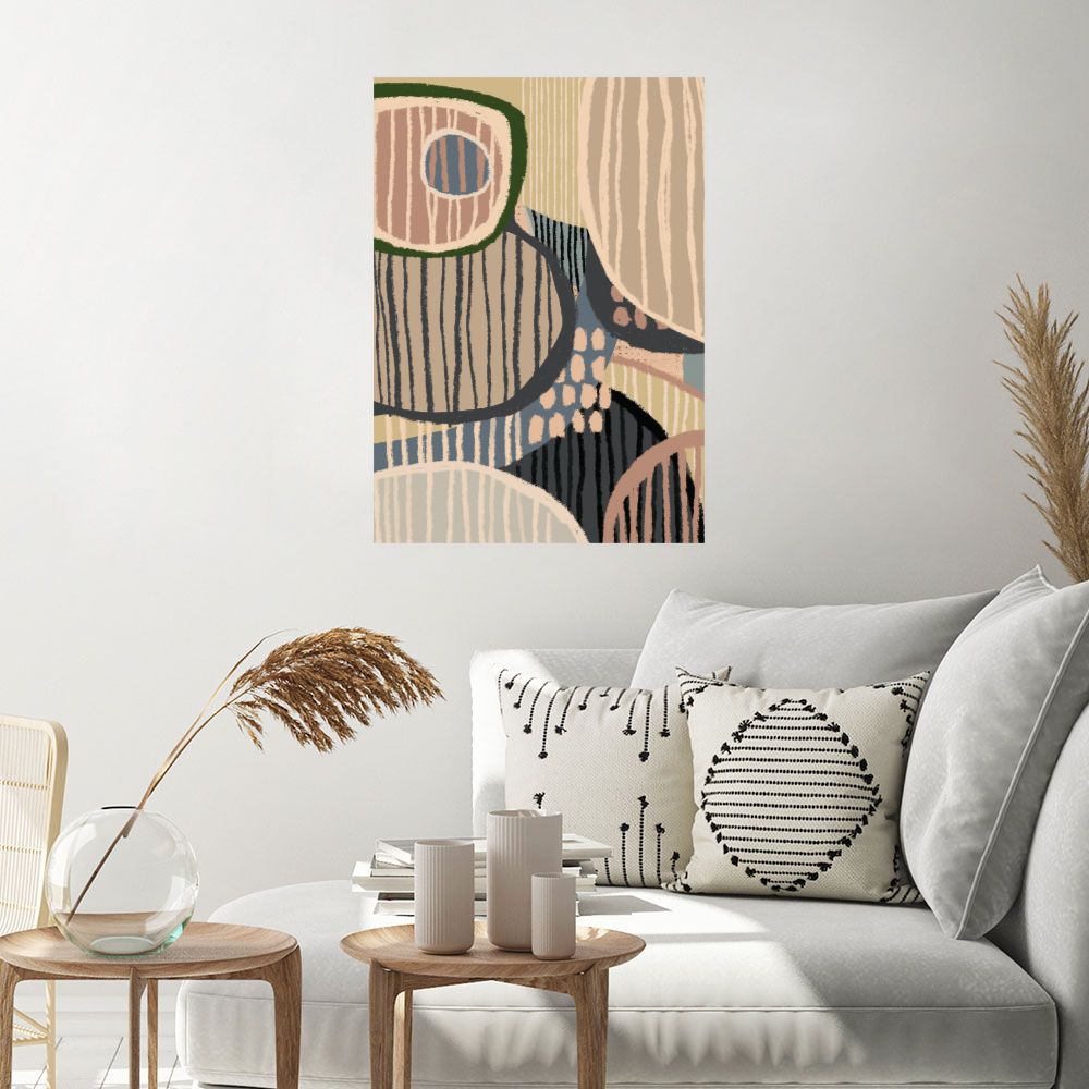 Affiche Cercles naturels abstraits