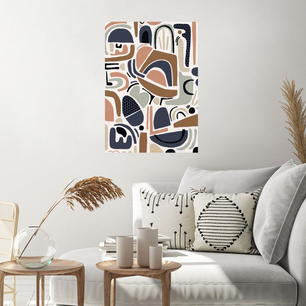 Affiche Formes abstraites vibrantes