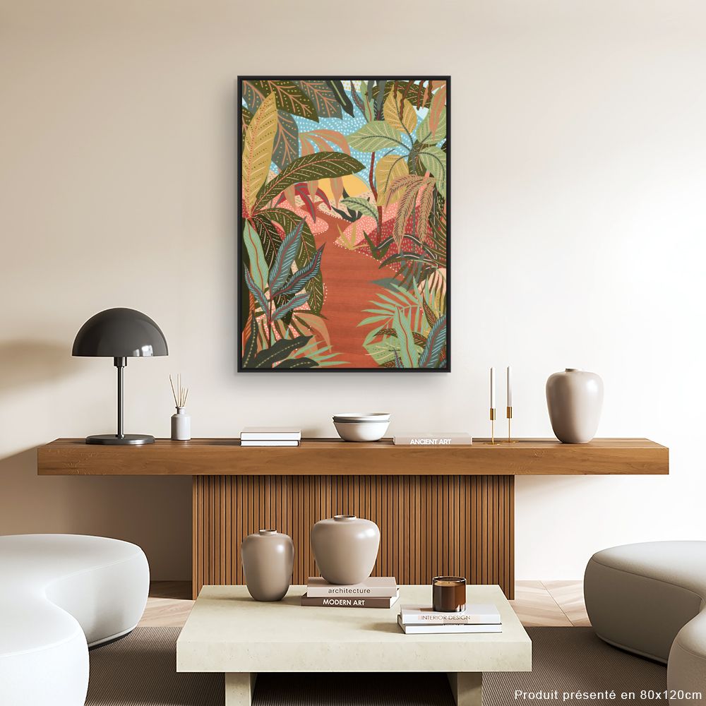 Tableau Jungle exotique vibrante