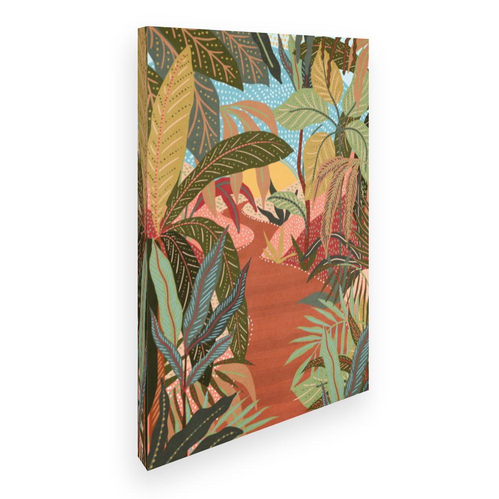Toile Jungle exotique vibrante