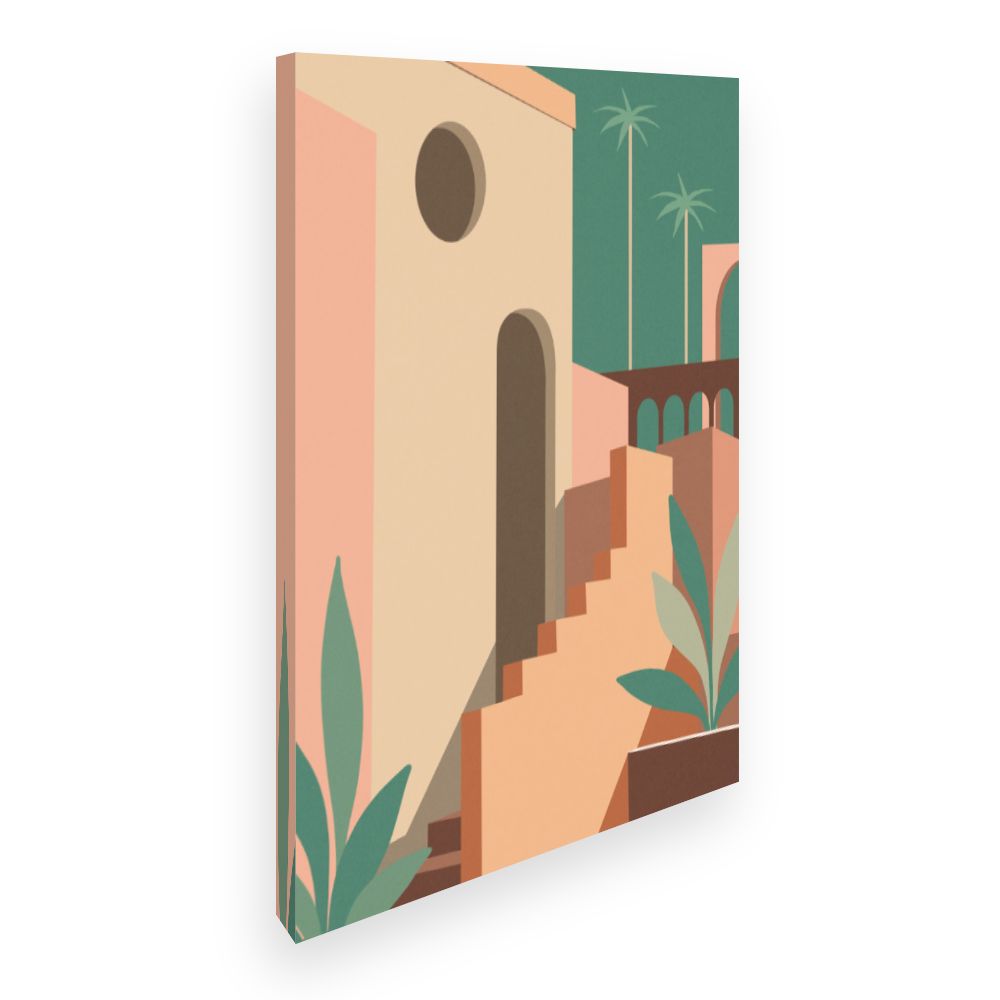 Toile Architecture tropicale