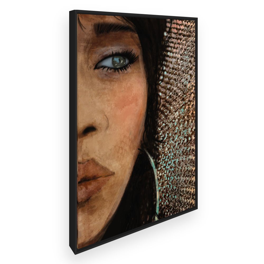Toile Portrait captivant féminin