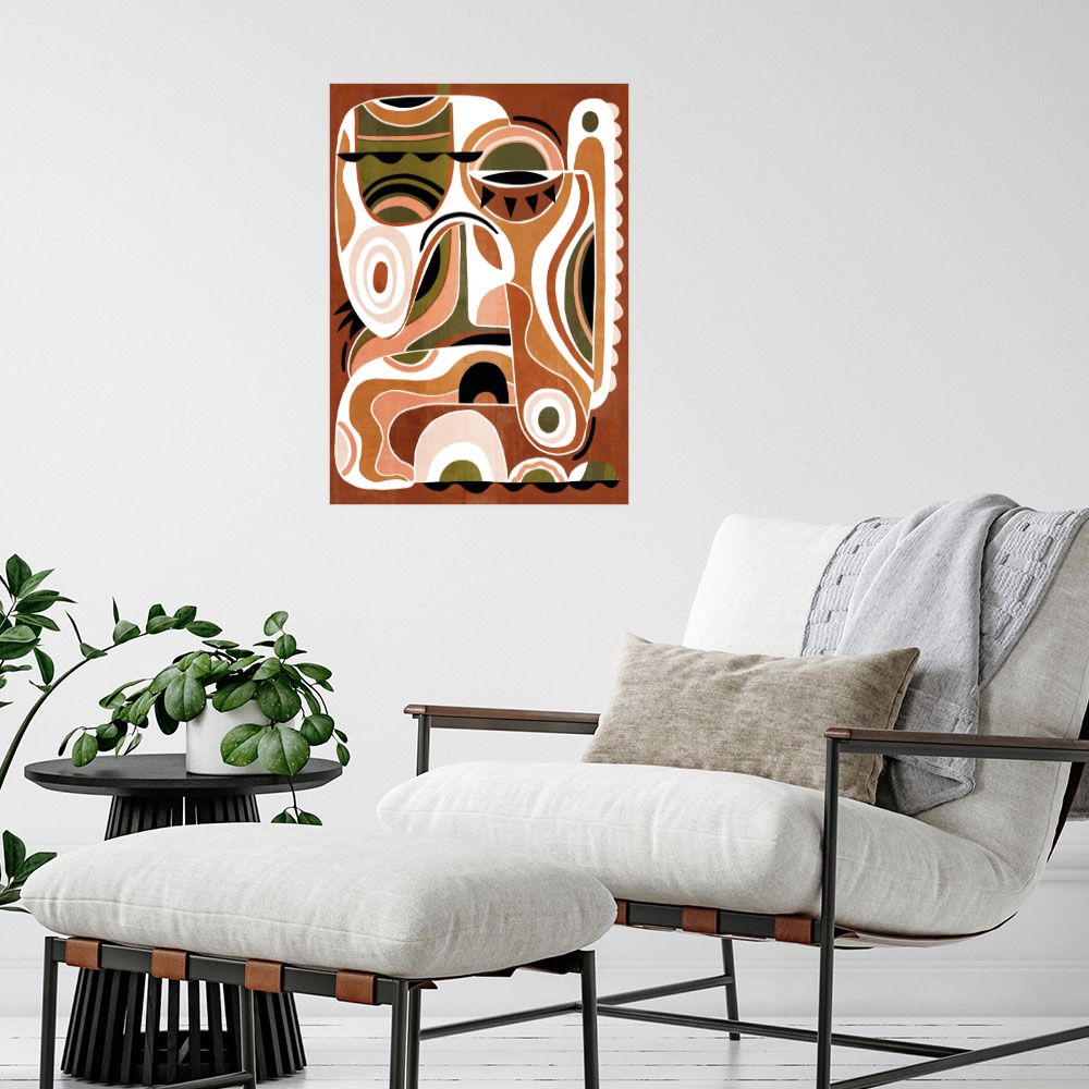 Affiche Formes abstraites vibrantes