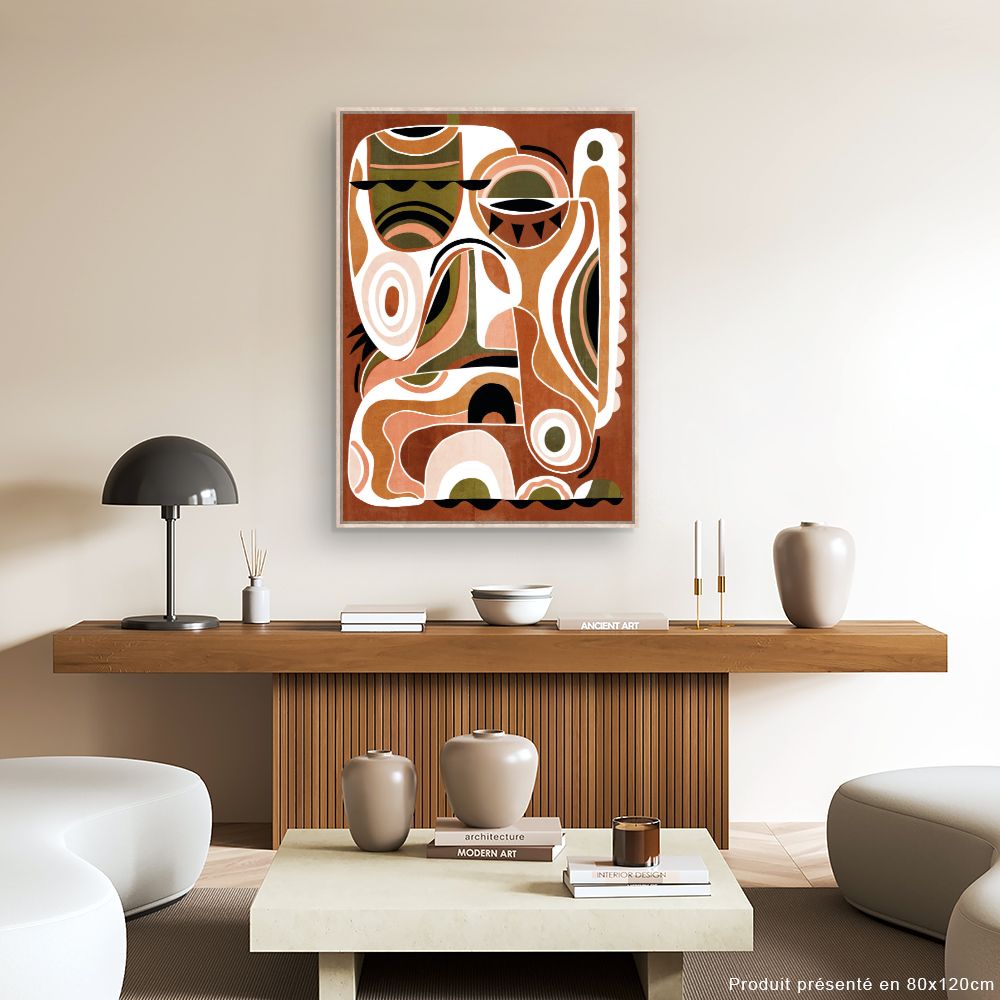 Tableau Formes abstraites vibrantes