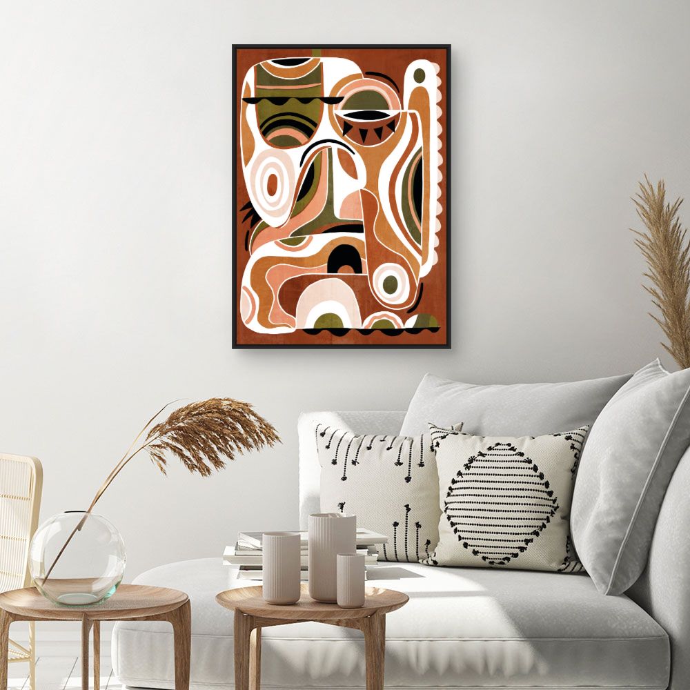 Tableau Formes abstraites vibrantes