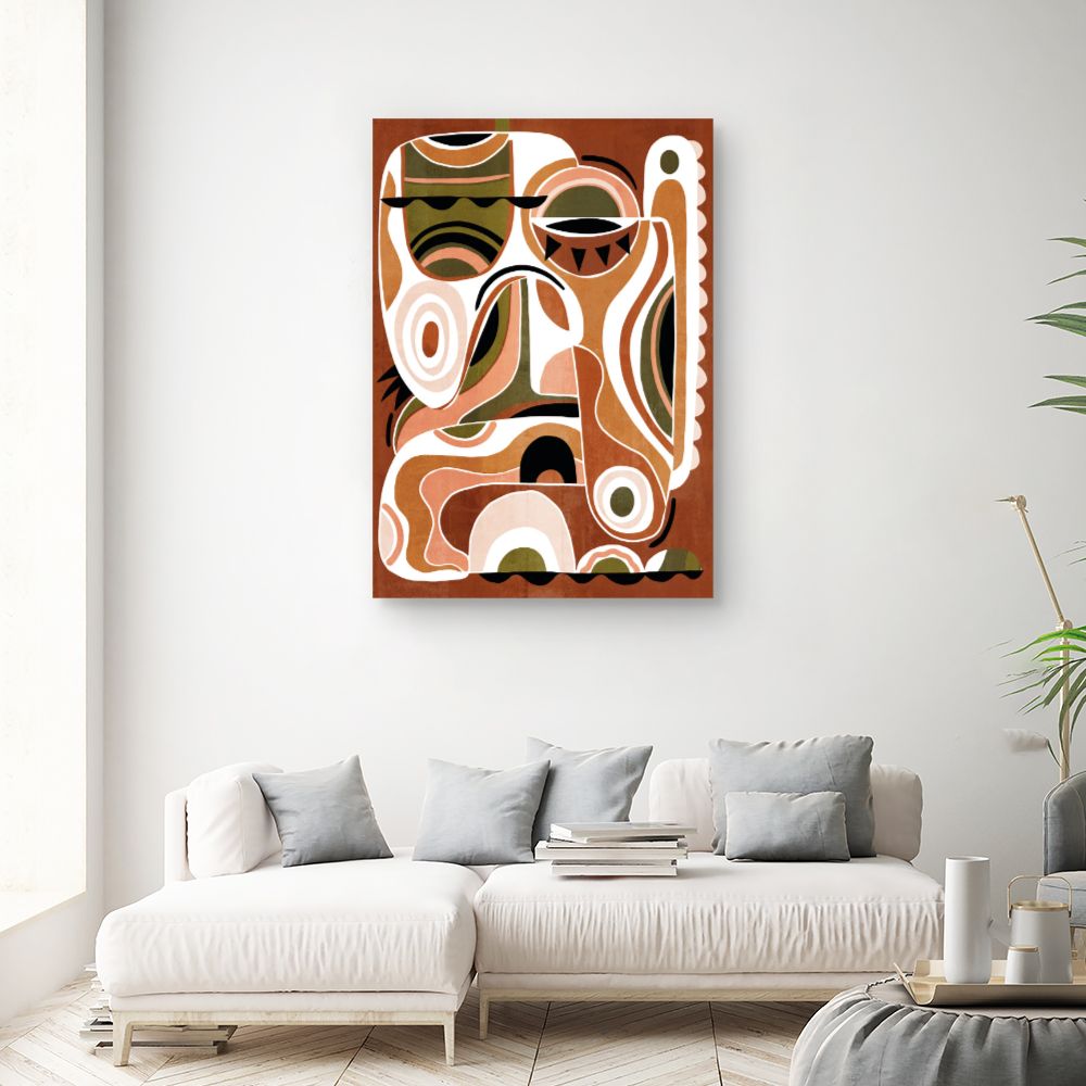 Tableau Formes abstraites vibrantes