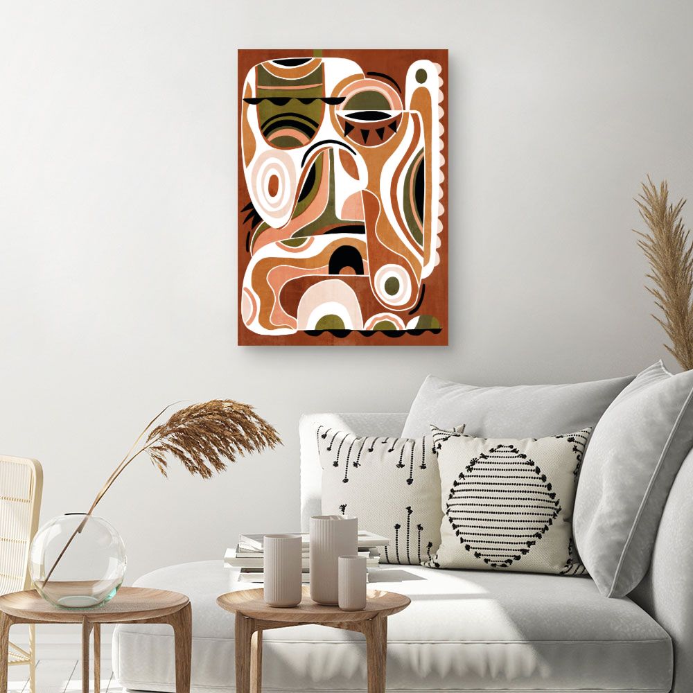 Tableau Formes abstraites vibrantes