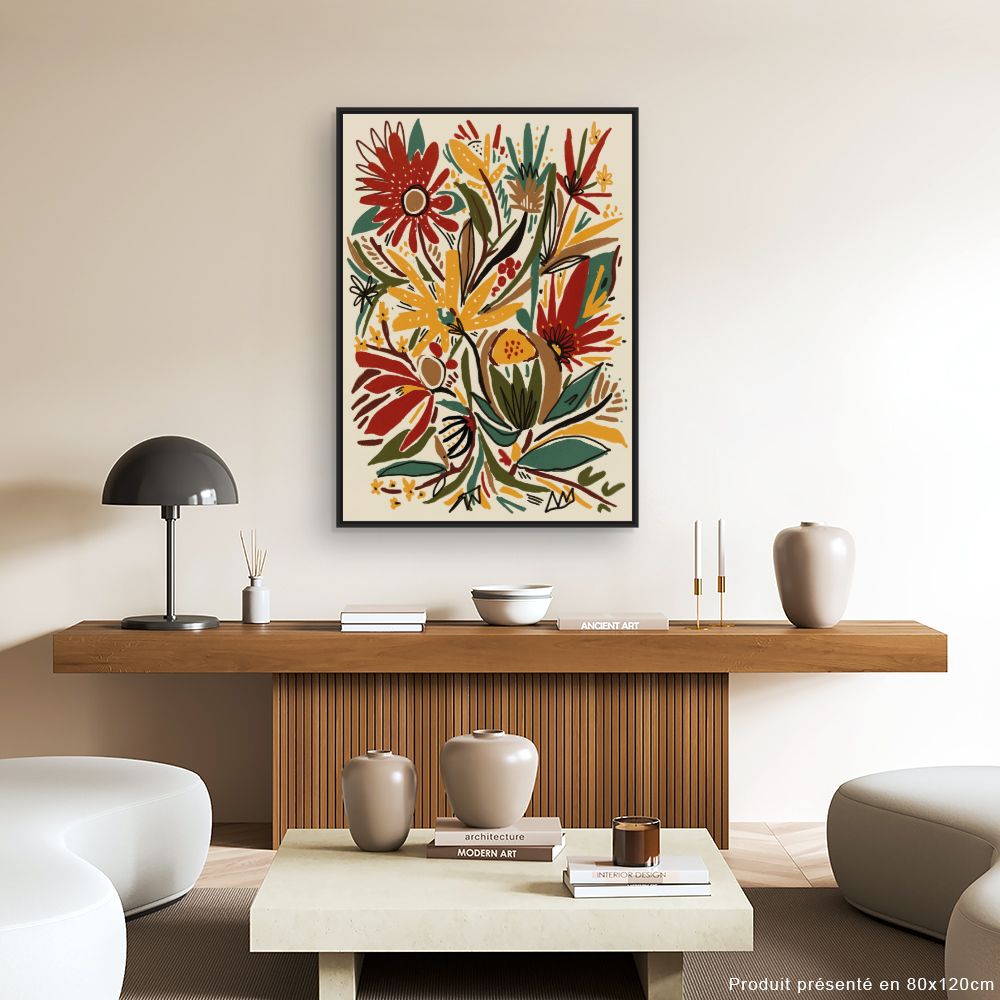 Tableau Éclat floral vibrant