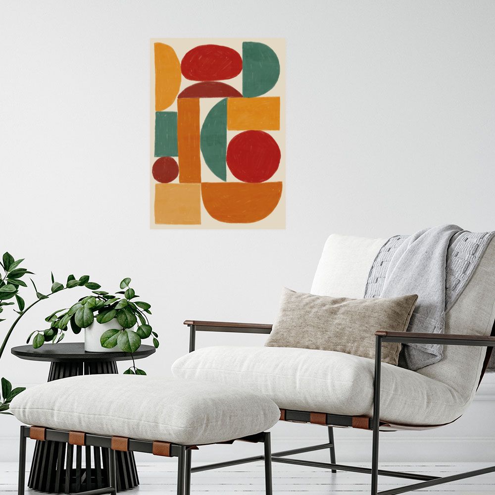 Affiche Formes géométriques vibrantes