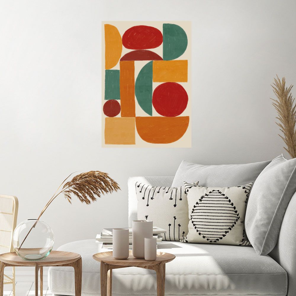 Affiche Formes géométriques vibrantes