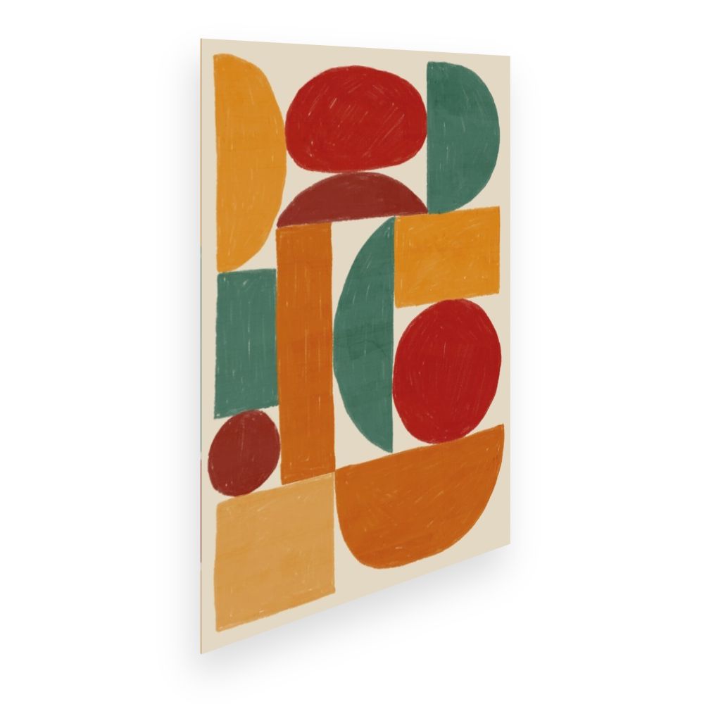 Affiche Formes géométriques vibrantes