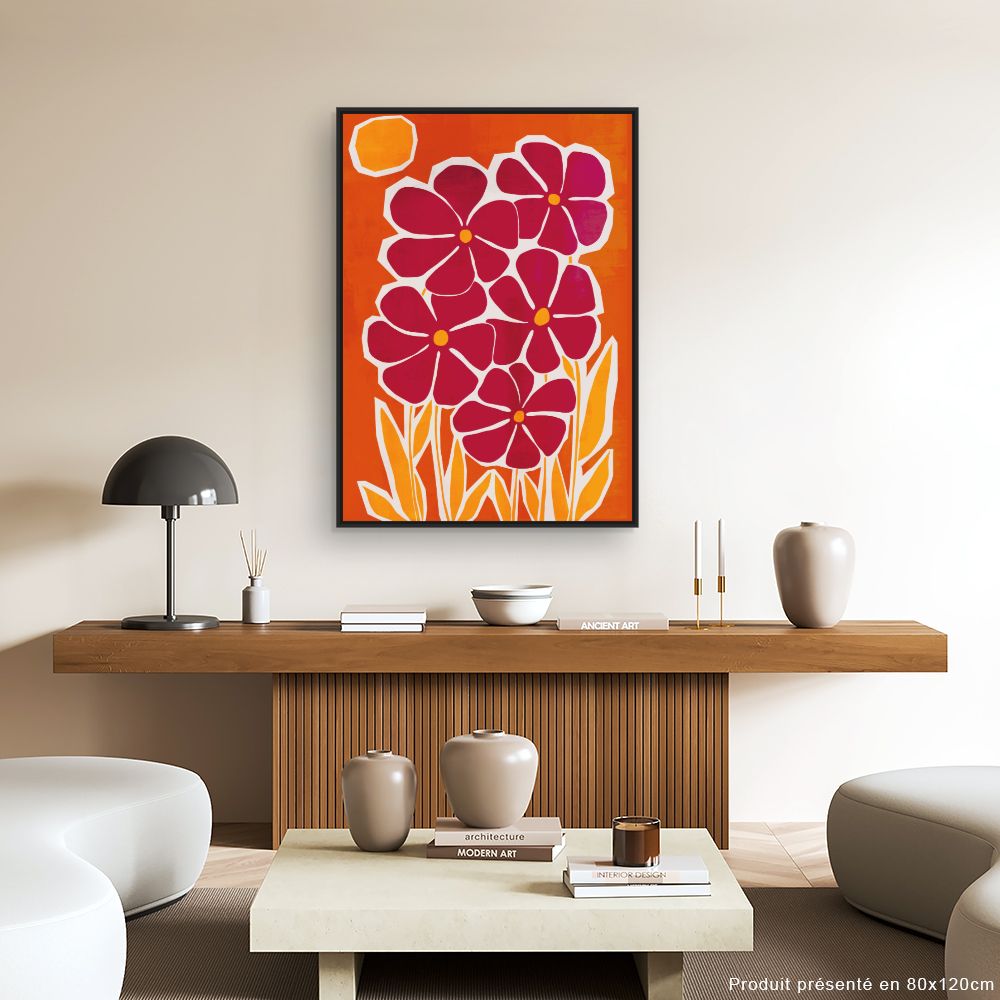 Tableau Fleurs vibrantes