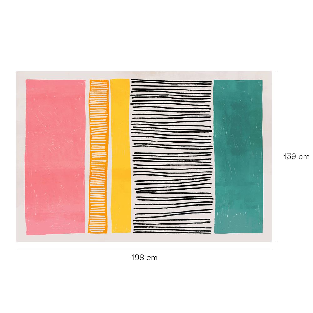 Tapis n°344 Rayures vibrantes modernes