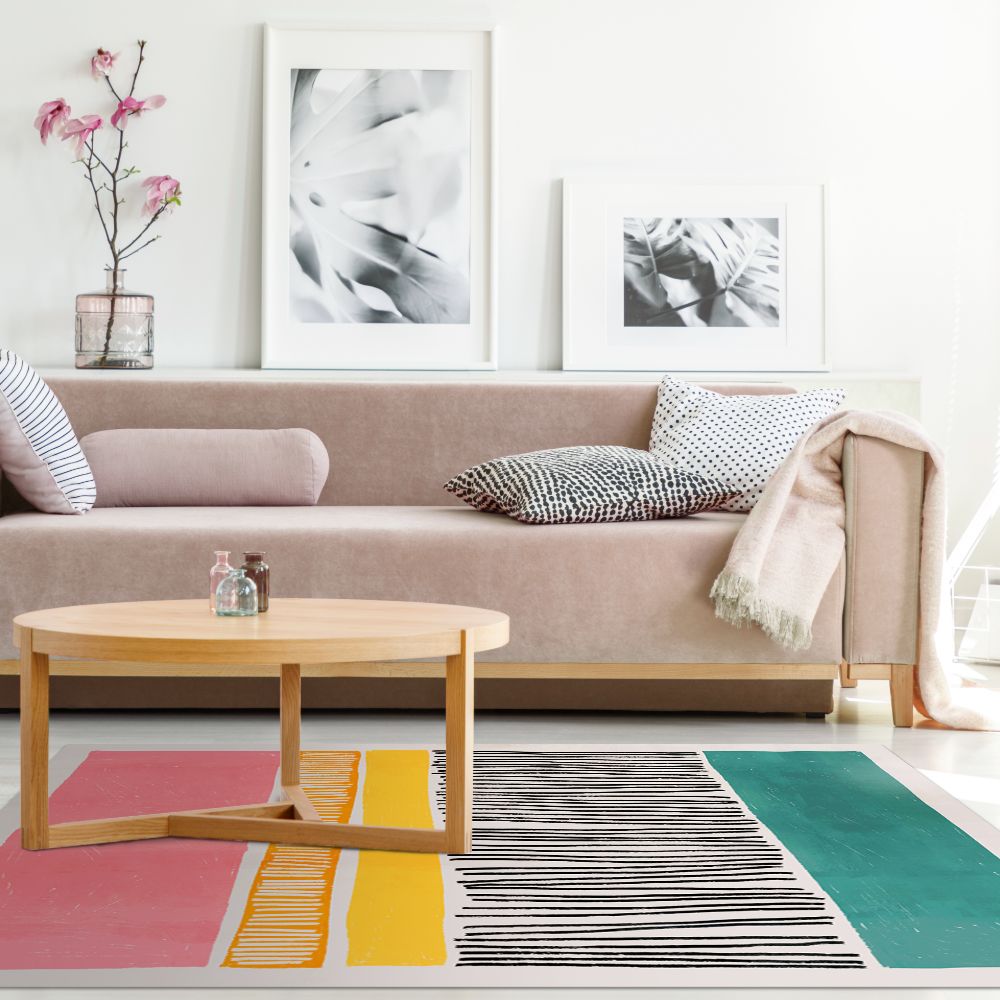 Tapis n°344 Rayures vibrantes modernes