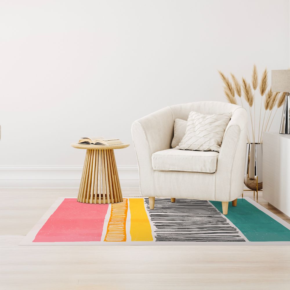 Tapis n°344 Rayures vibrantes modernes