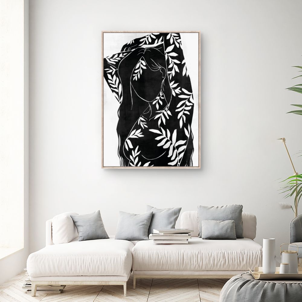 Tableau Silhouette florale élégante