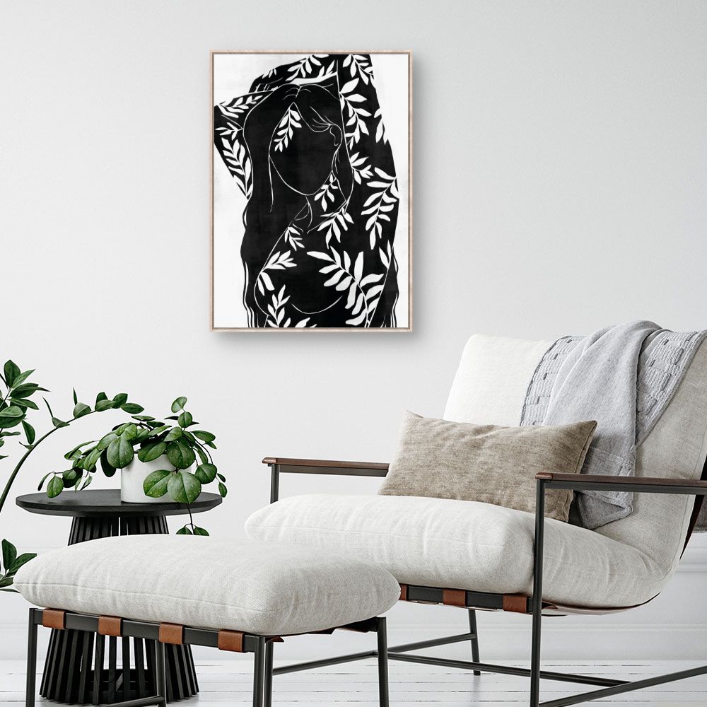 Tableau Silhouette florale élégante