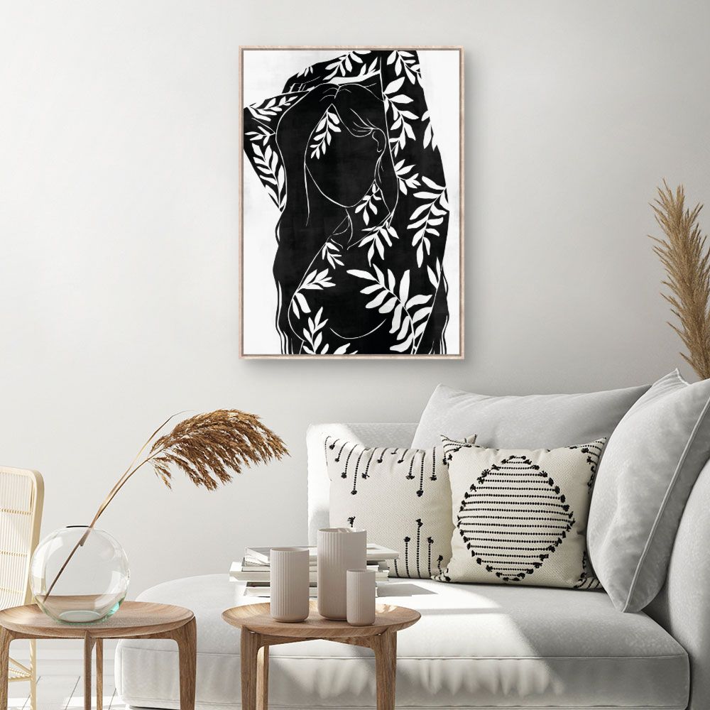 Tableau Silhouette florale élégante