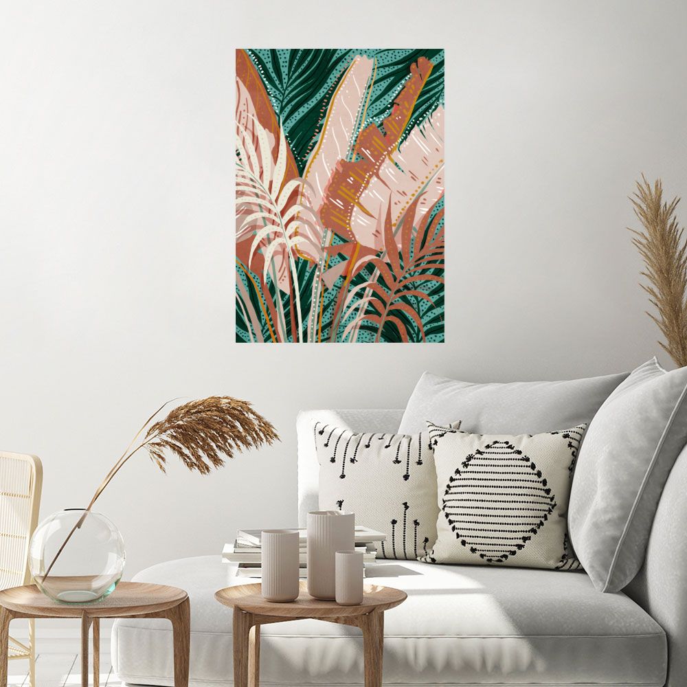 Affiche Feuillage exotique vibrant