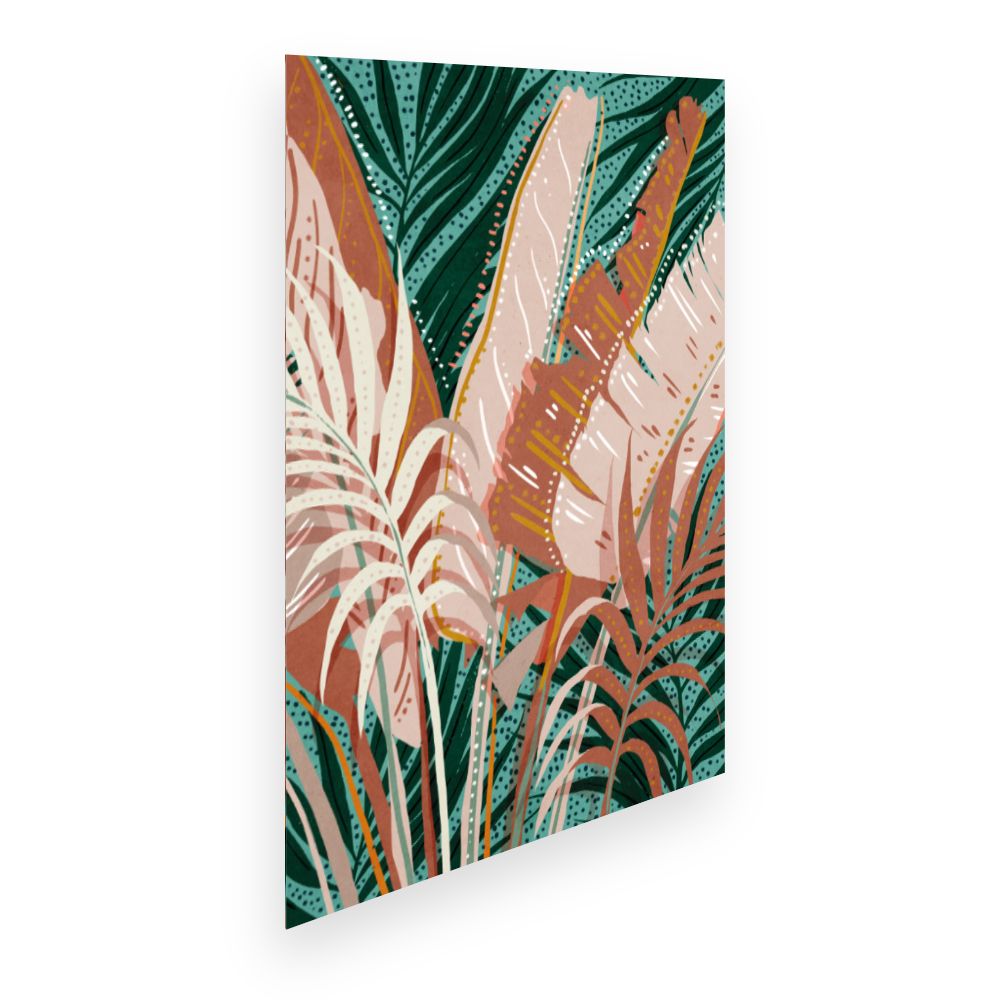 Affiche Feuillage exotique vibrant