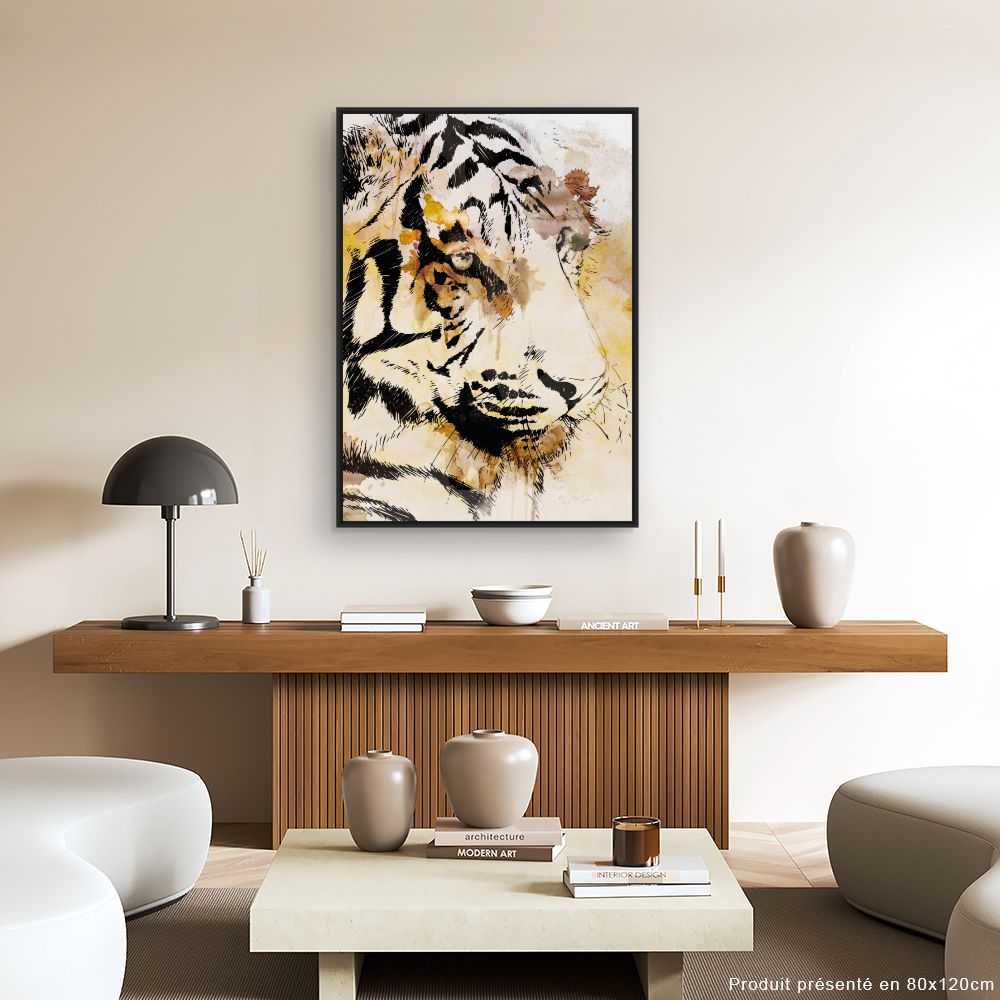 Tableau Tigre artistique