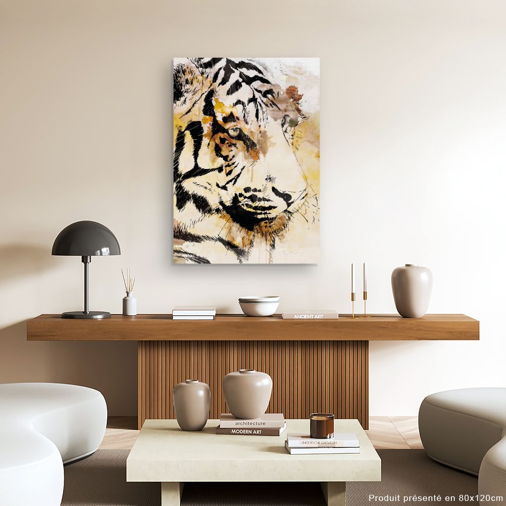 Tableau Tigre artistique