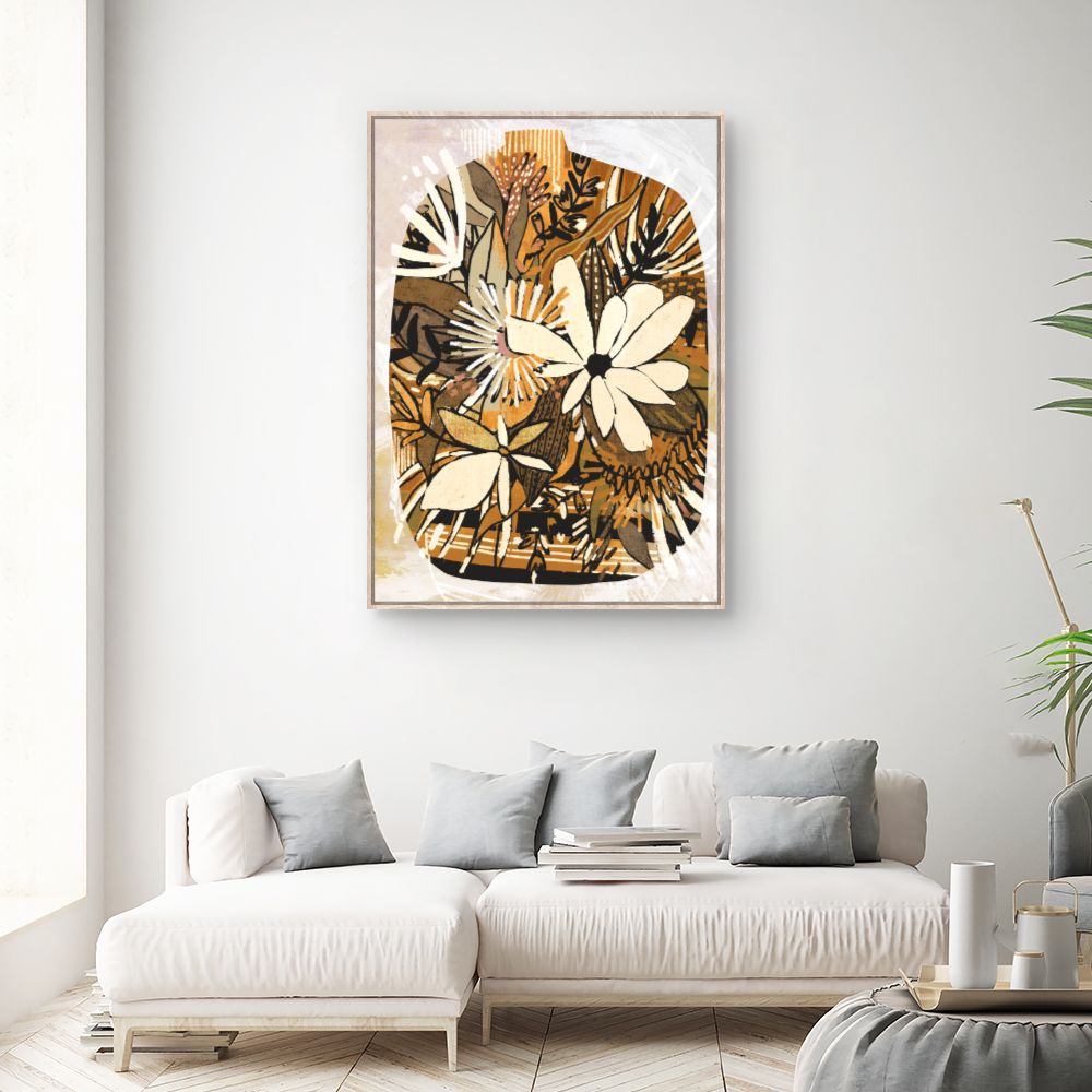 Tableau Fleurs exotiques stylisées