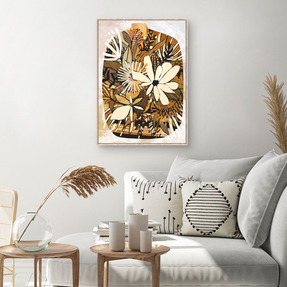 Tableau Fleurs exotiques stylisées