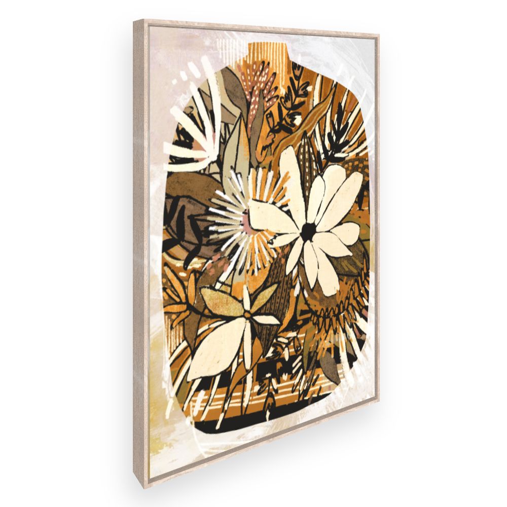Toile Fleurs exotiques stylisées