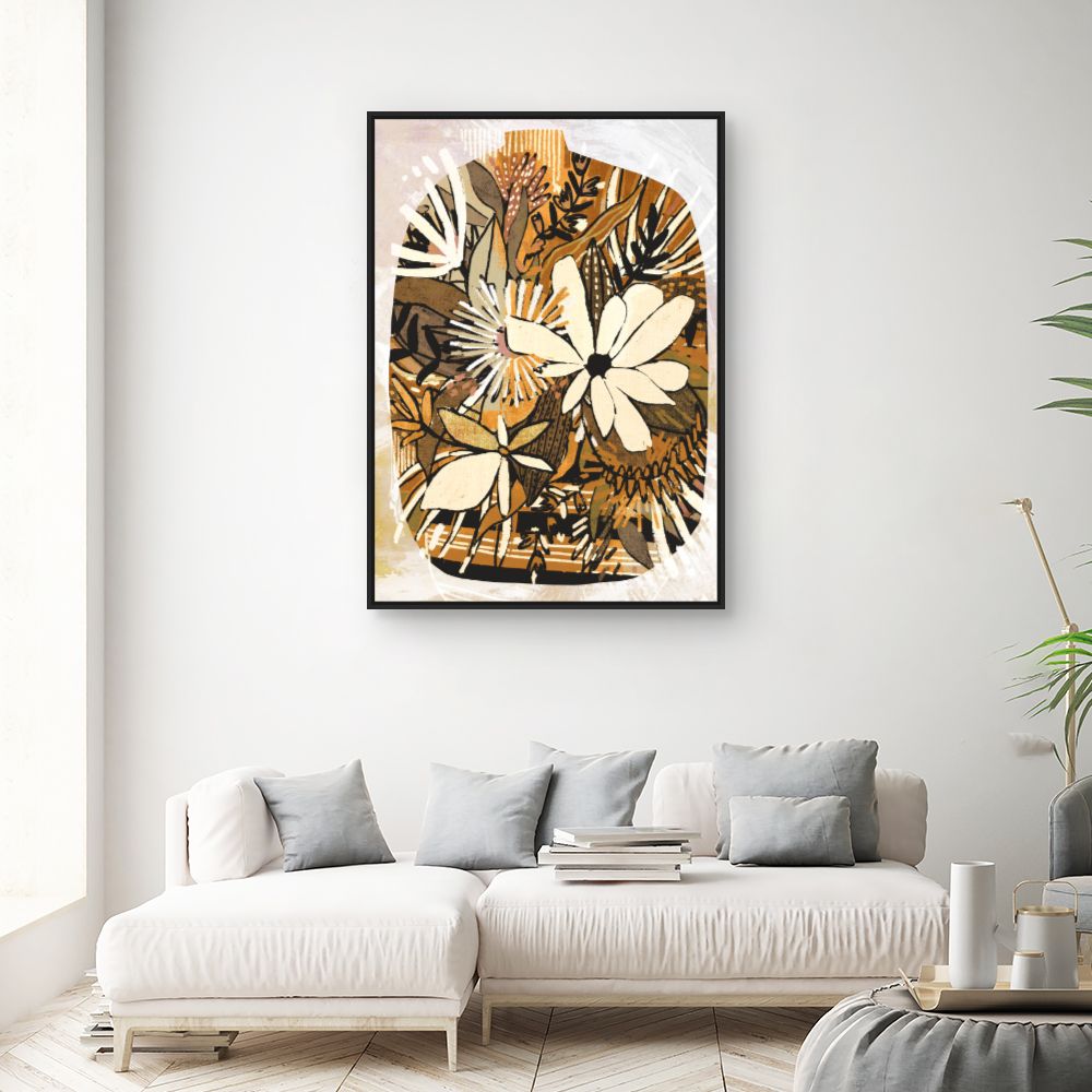 Tableau Fleurs exotiques stylisées