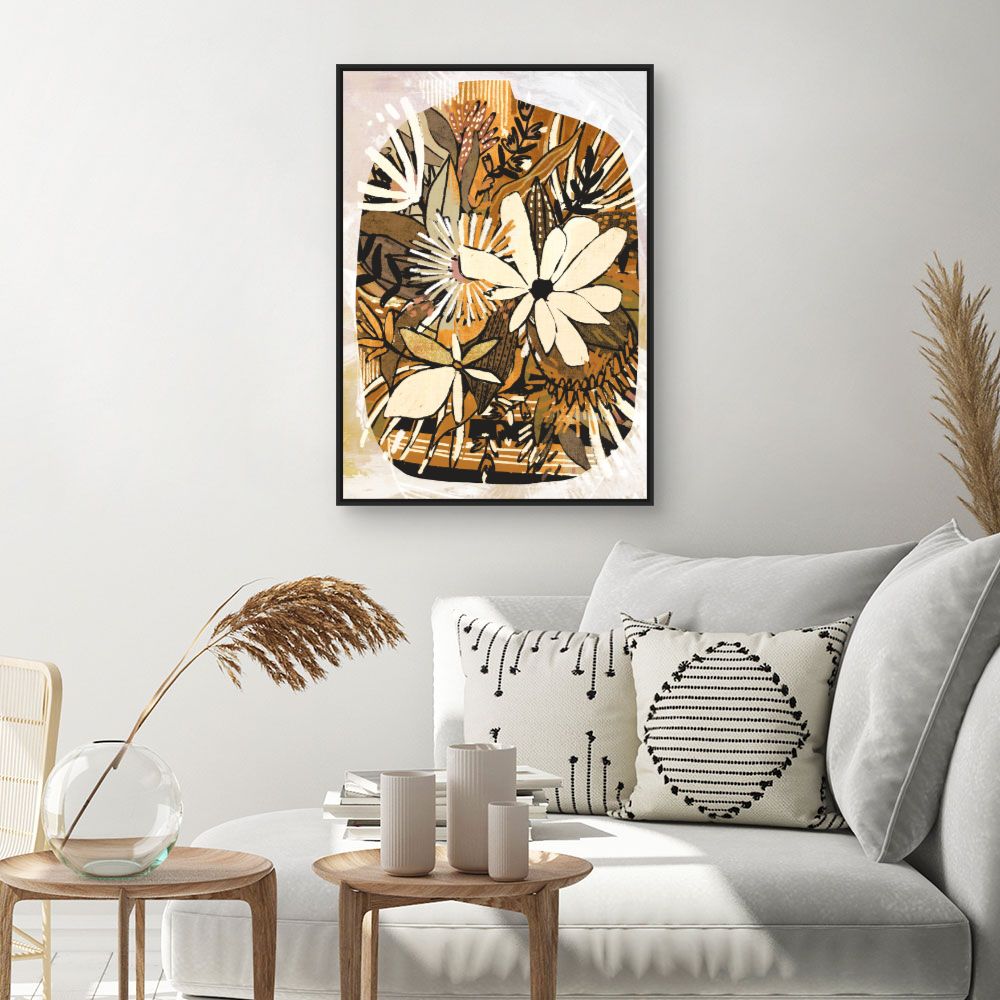 Tableau Fleurs exotiques stylisées