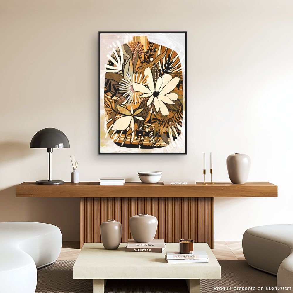 Tableau Fleurs exotiques stylisées