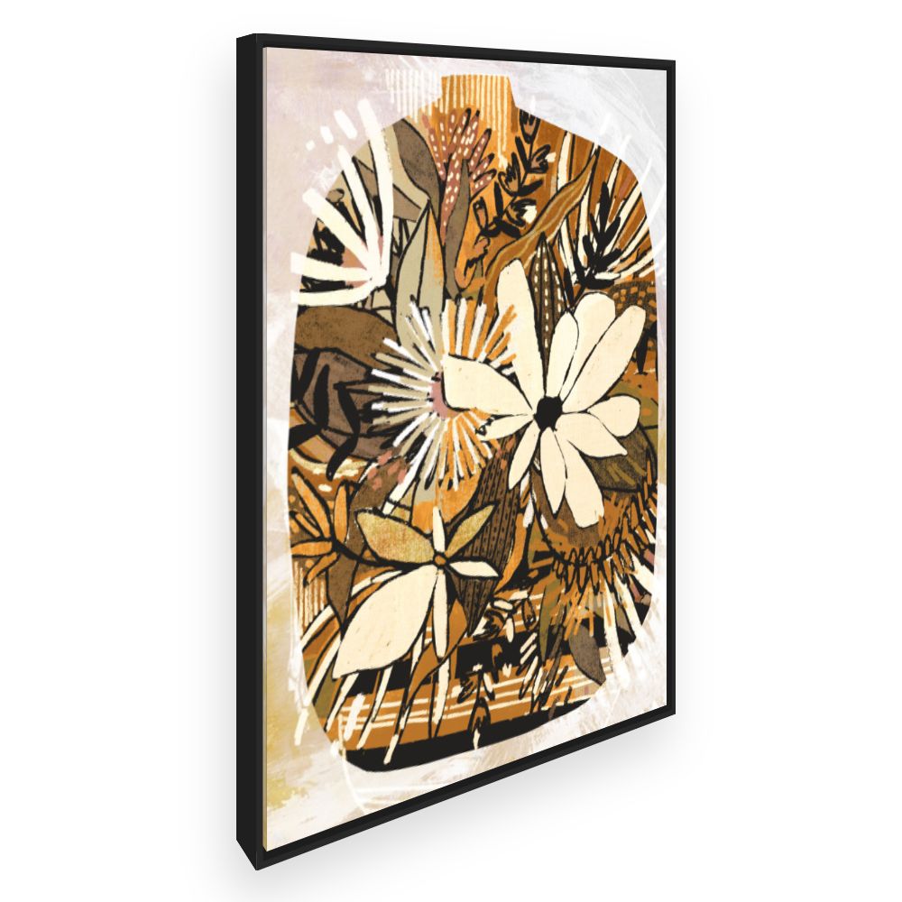 Toile Fleurs exotiques stylisées