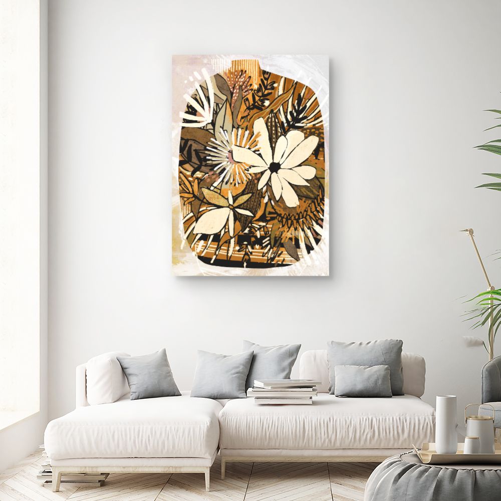 Tableau Fleurs exotiques stylisées
