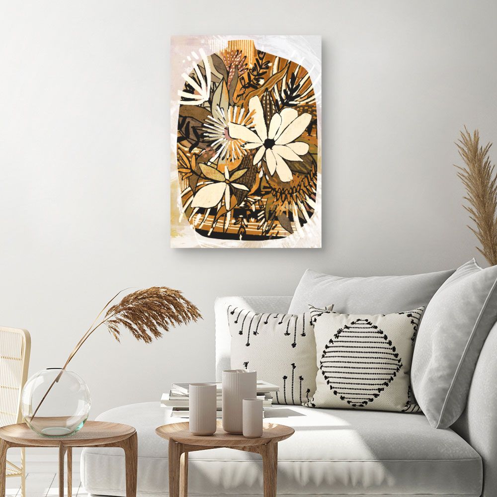 Tableau Fleurs exotiques stylisées