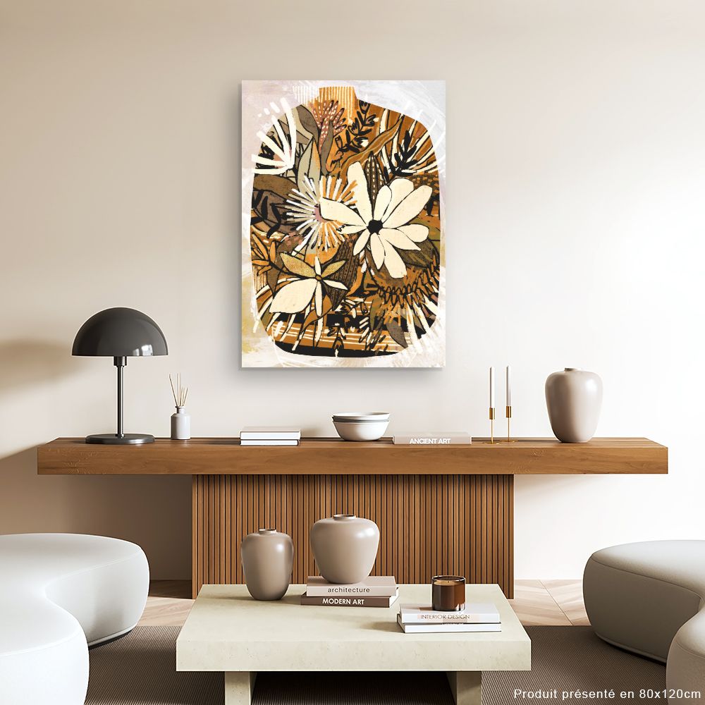 Tableau Fleurs exotiques stylisées