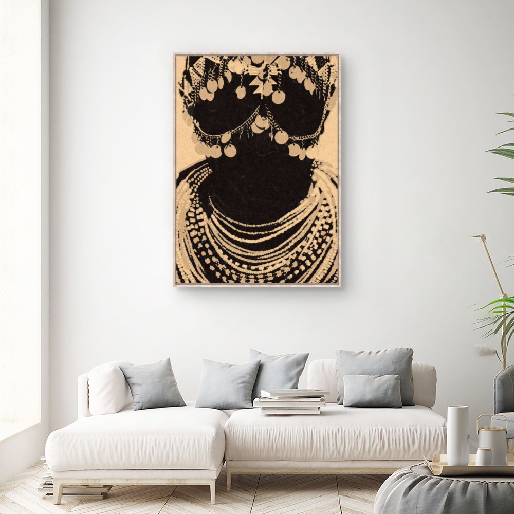 Tableau Silhouette ornée exotique