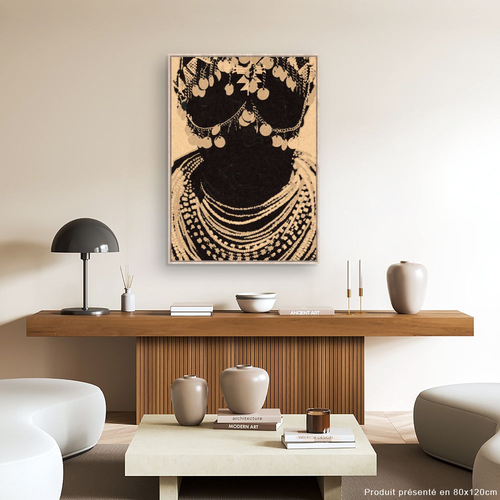 Tableau Silhouette ornée exotique