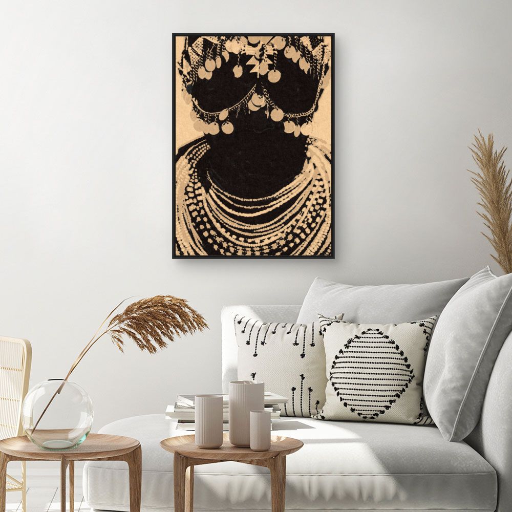 Tableau Silhouette ornée exotique