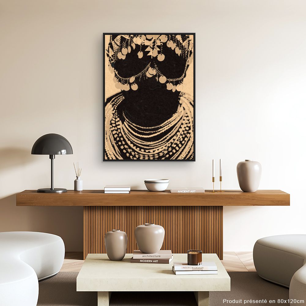 Tableau Silhouette ornée exotique