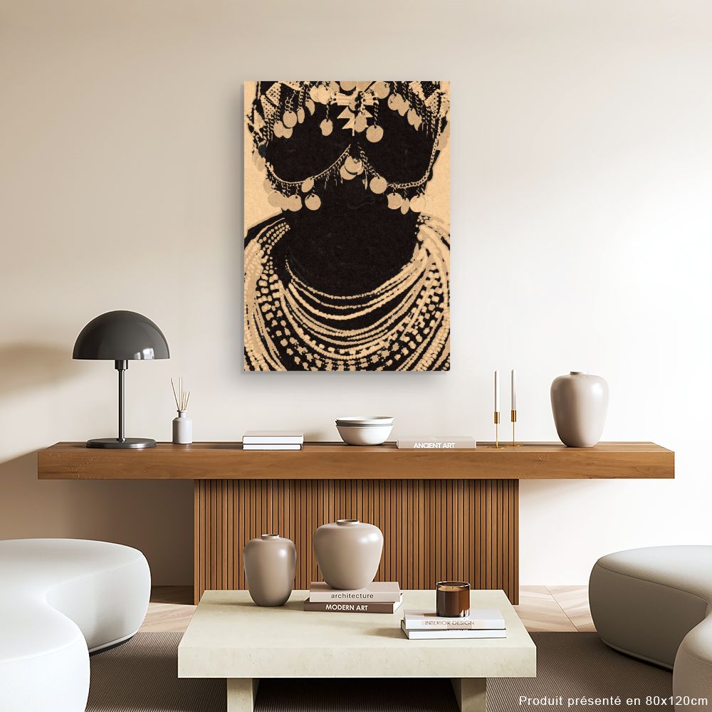 Tableau Silhouette ornée exotique