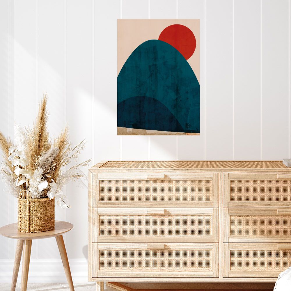 Affiche Soleil et montagnes