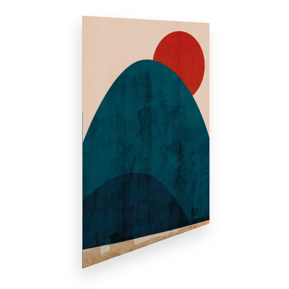 Affiche Soleil et montagnes