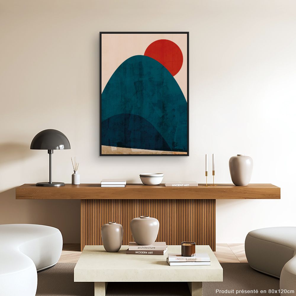 Tableau Montagne abstraite