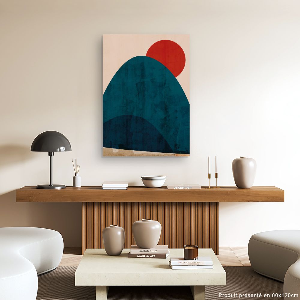 Tableau Montagne abstraite