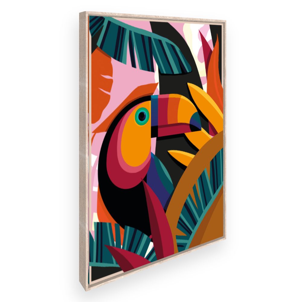 Toile Toucan exotique vibrant