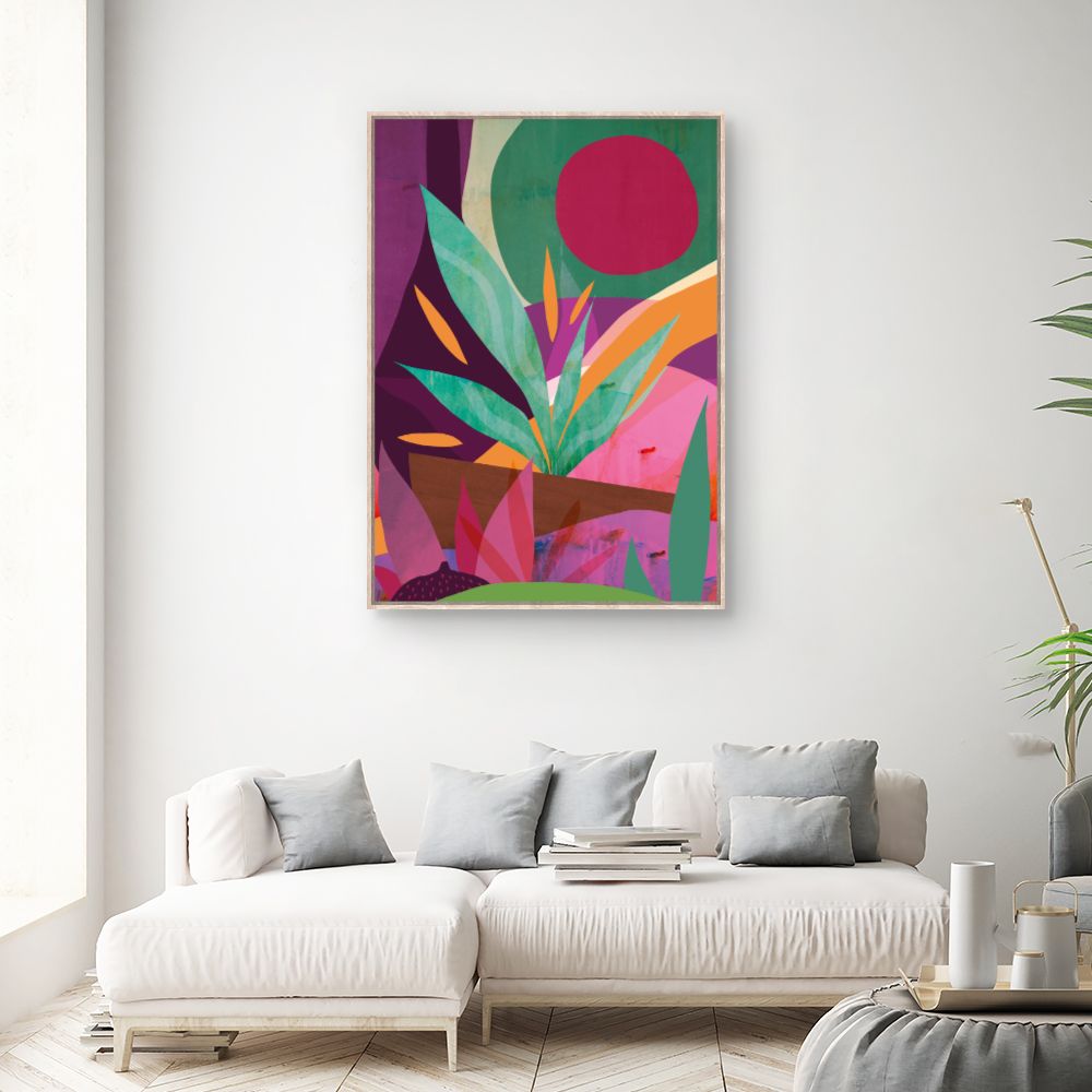 Tableau Jardin abstrait vibrant