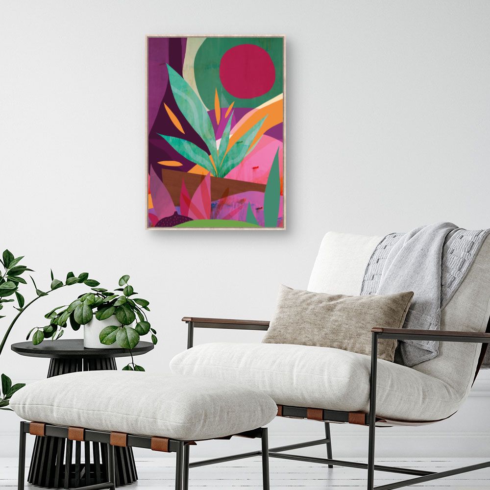 Tableau Jardin abstrait vibrant