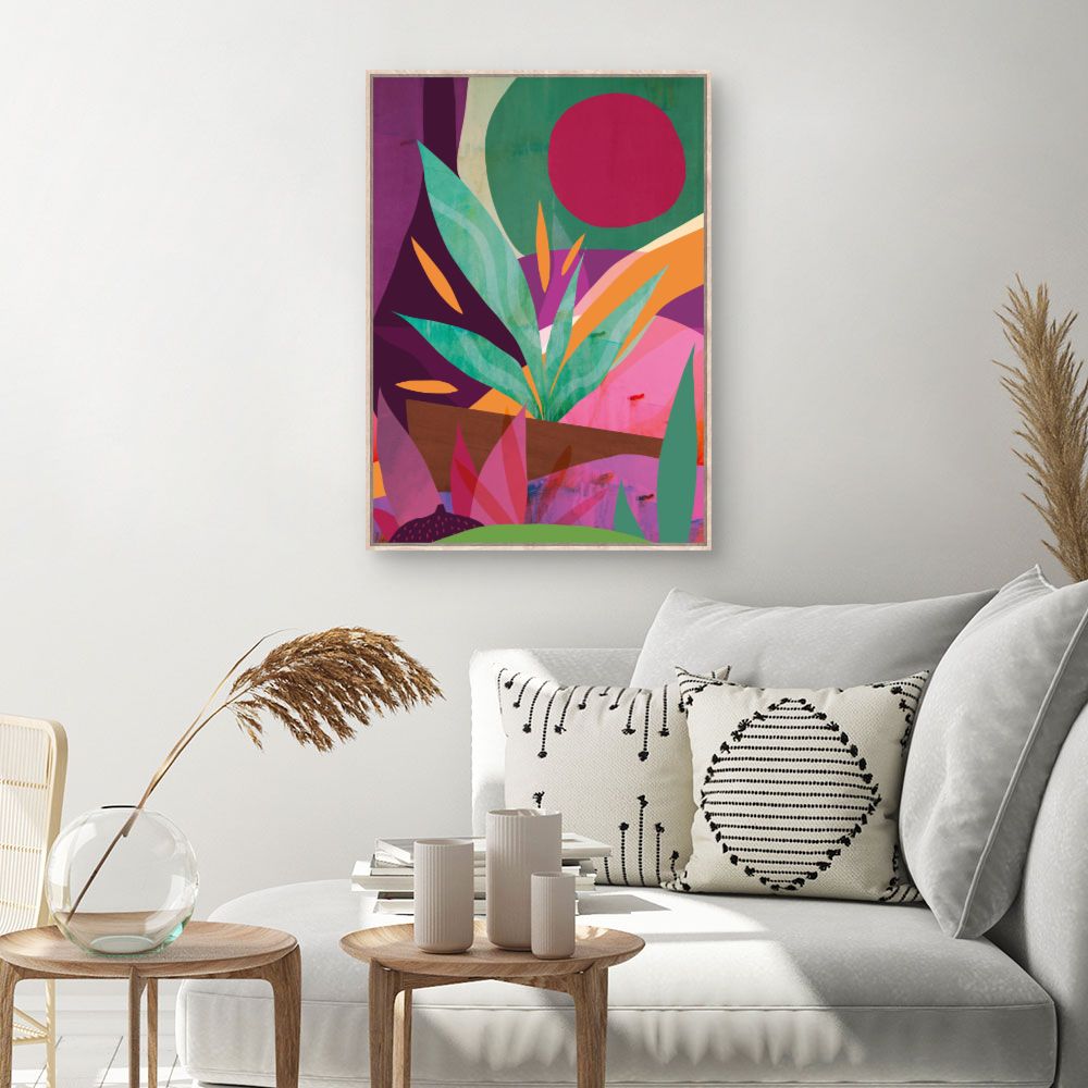 Tableau Jardin abstrait vibrant